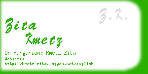 zita kmetz business card